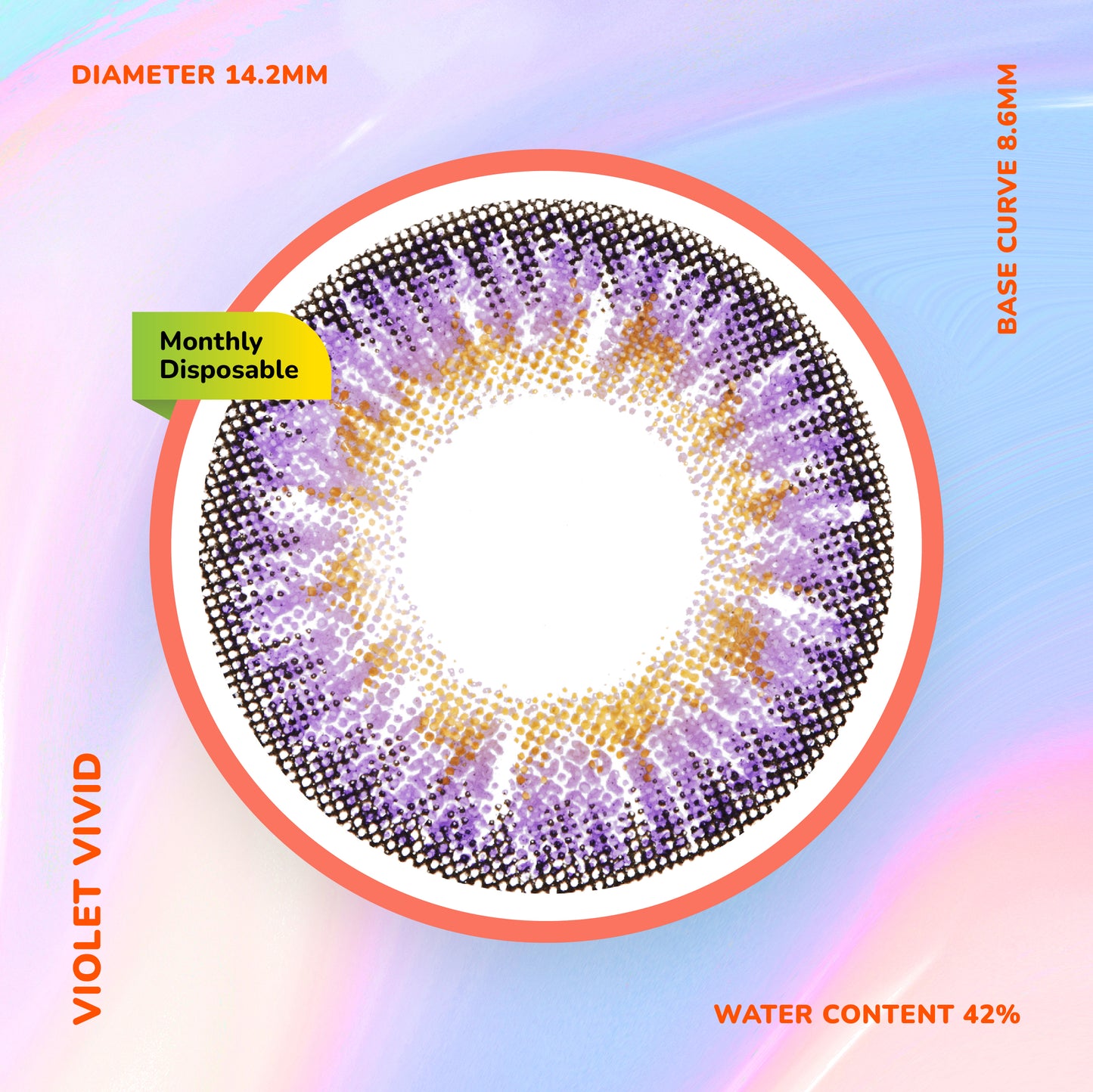 Moosi Lens - Violet Vivid (3-mth contact lens)