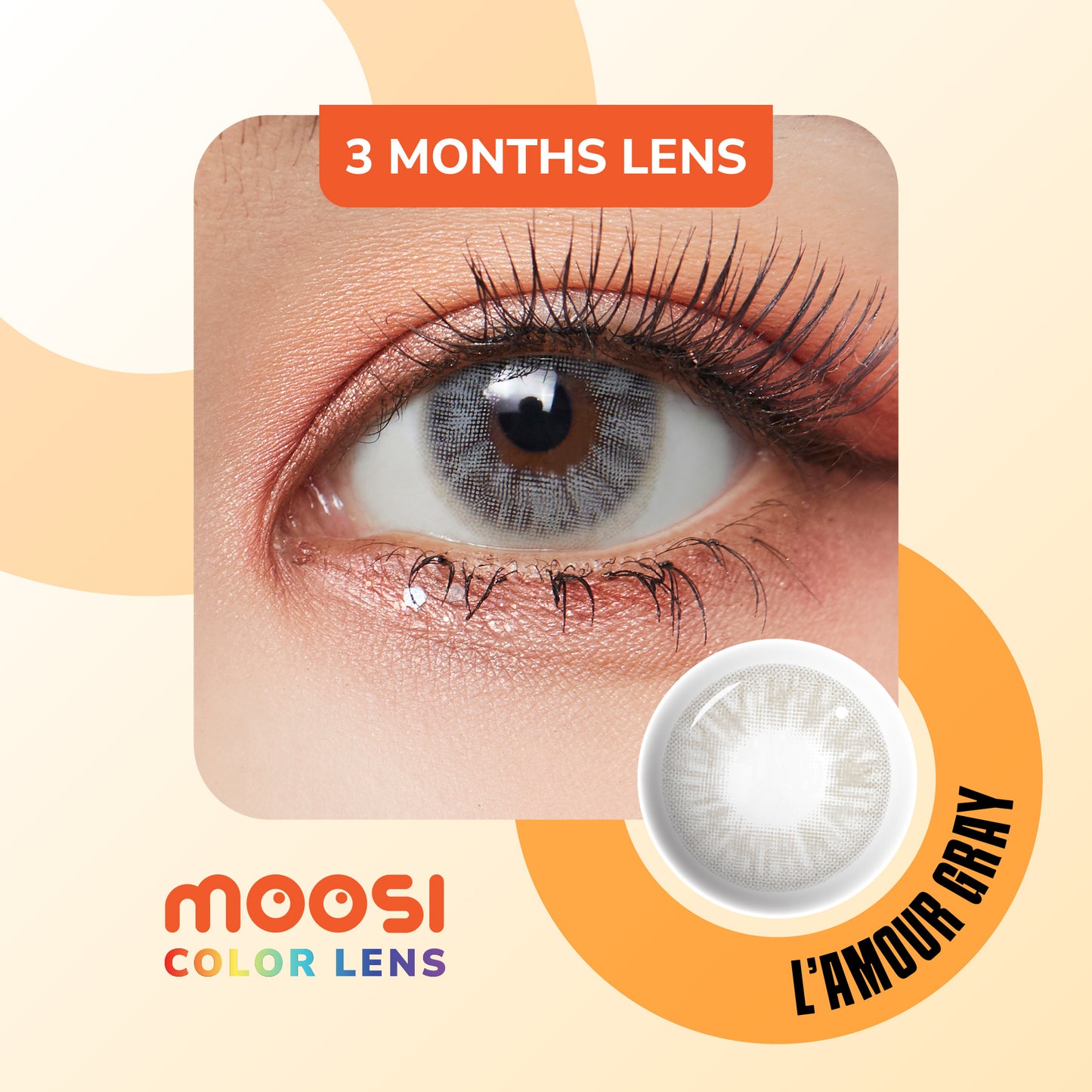 Moosi Lens - L'Amour Gray (3-mth contact lens)