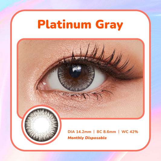Moosi Lens - Platinum Gray (3-mth contact lens)